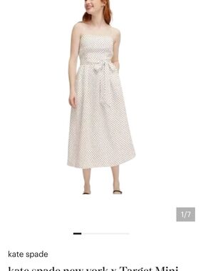 kate spade XL N.W.T. White Dress with Black Polka Dots